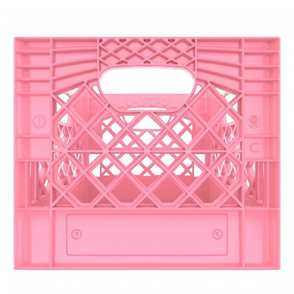 Set of 6 Pink Square Milk Crates