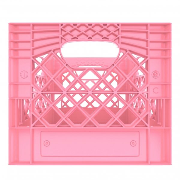 Pallet of 48 Pink Square Milk Crates