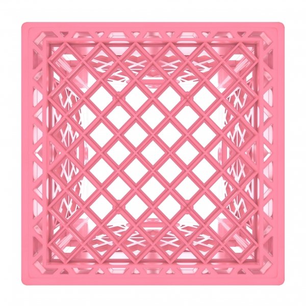 Set of 6 Pink Square Milk Crates