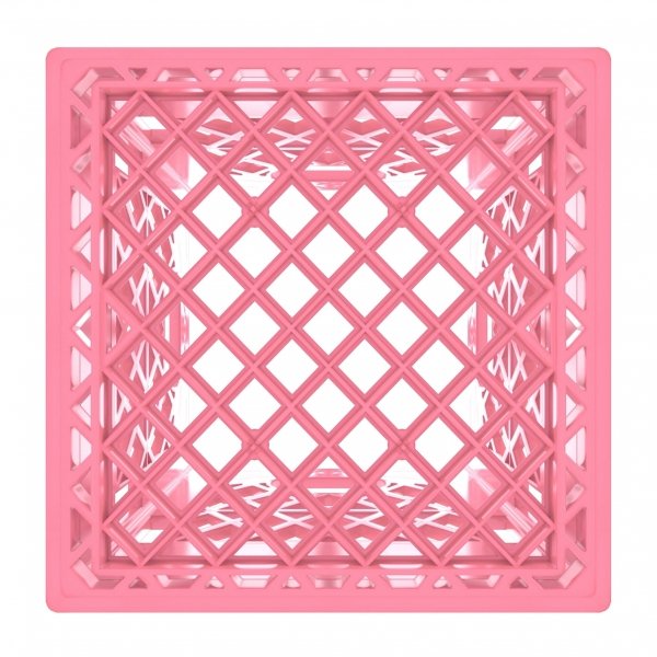 Pallet of 96 Pink Square Milk Crates