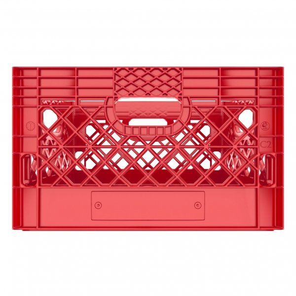 Red Rectangular Milk Crate