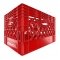 Pallet of 48 Red Rectangular Milk Crates