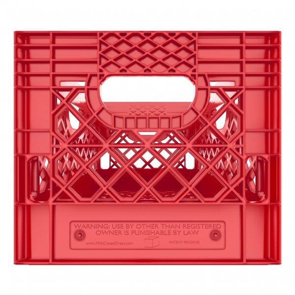 Red Rectangular Milk Crate