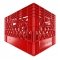 Pallet of 96 Red Rectangular Milk Crates