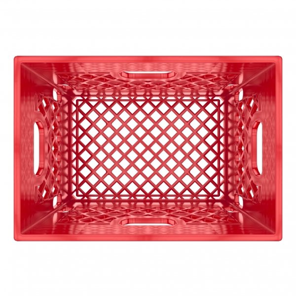 Red Rectangular Milk Crate