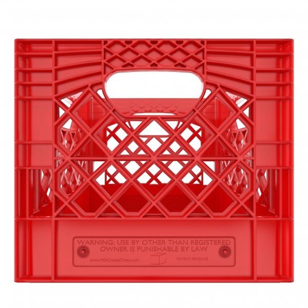 16QT Red Square Milk Crate