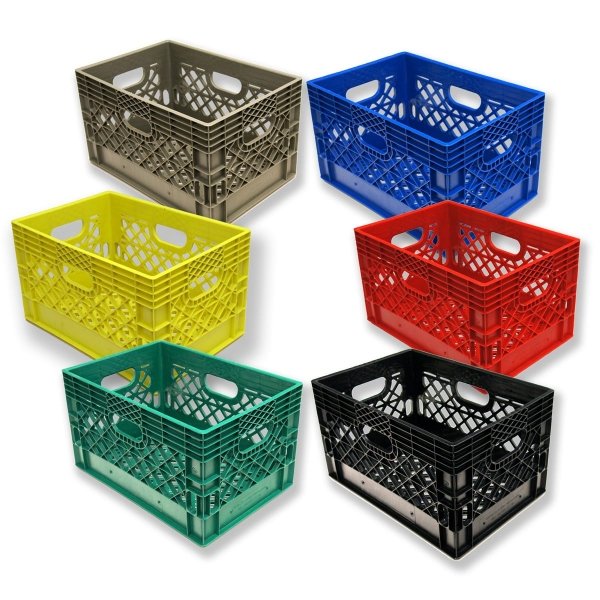 Rectangle Milk Crate - 6 Pack