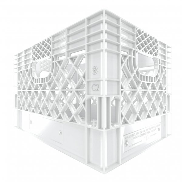 White Rectangular Milk Crate