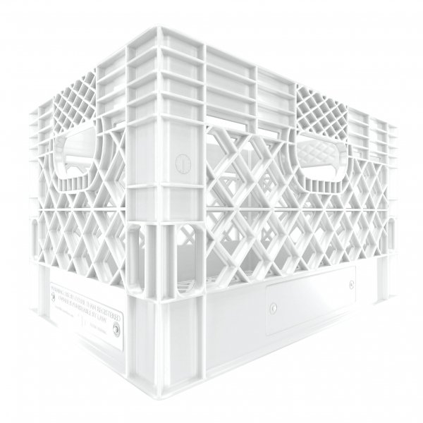 White Rectangular Milk Crate