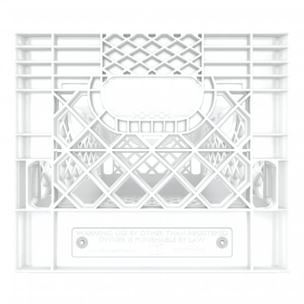 White Rectangular Milk Crate