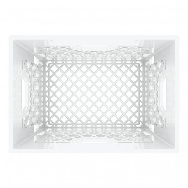 White Rectangular Milk Crate