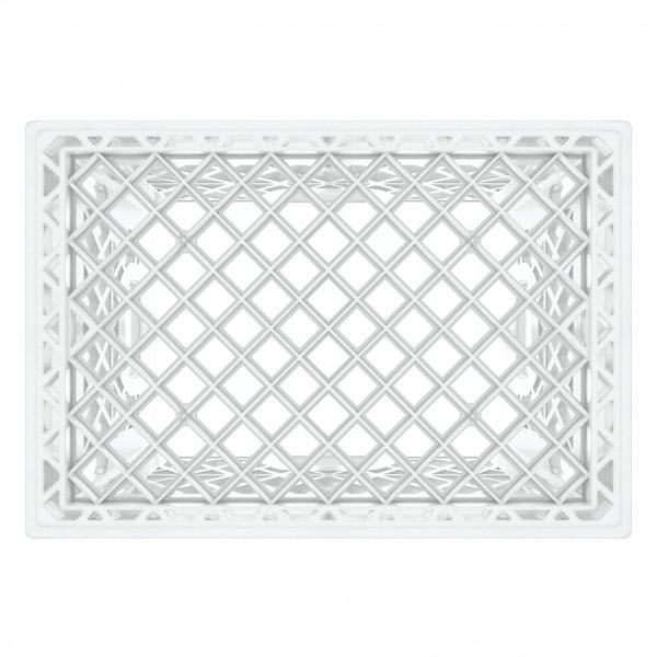 White Rectangular Milk Crate