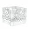 White Square Milk Crate