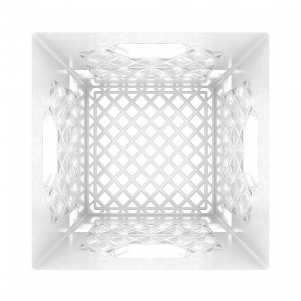 White Square Milk Crate