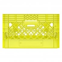 Yellow Rectangular Milk Crate