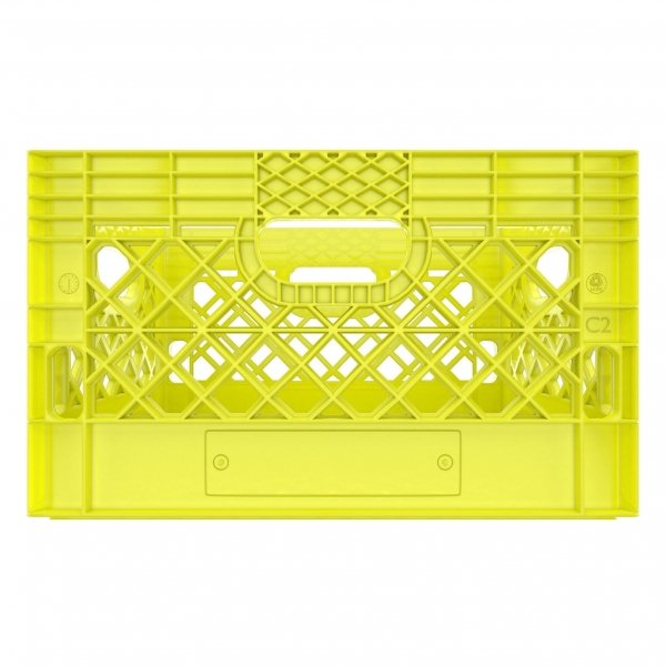 Yellow Rectangular Milk Crate