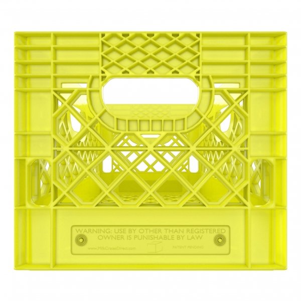 Set of 6 Yellow Rectangular Milk Crates