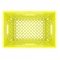 Yellow Rectangular Milk Crate