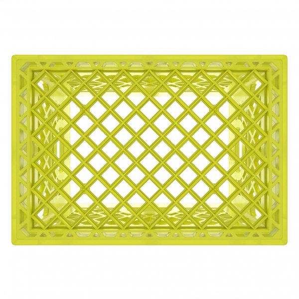 Pallet of 96 Yellow Rectangular Milk Crates