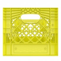 Yellow Square Milk Crate