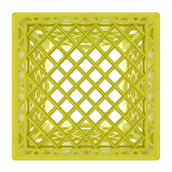 Yellow Square Milk Crate