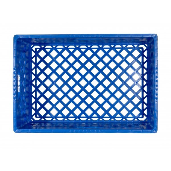 Blue Rectangle Milk Crate