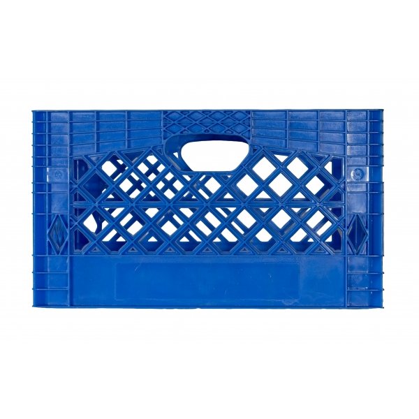 Blue Rectangle Milk Crate