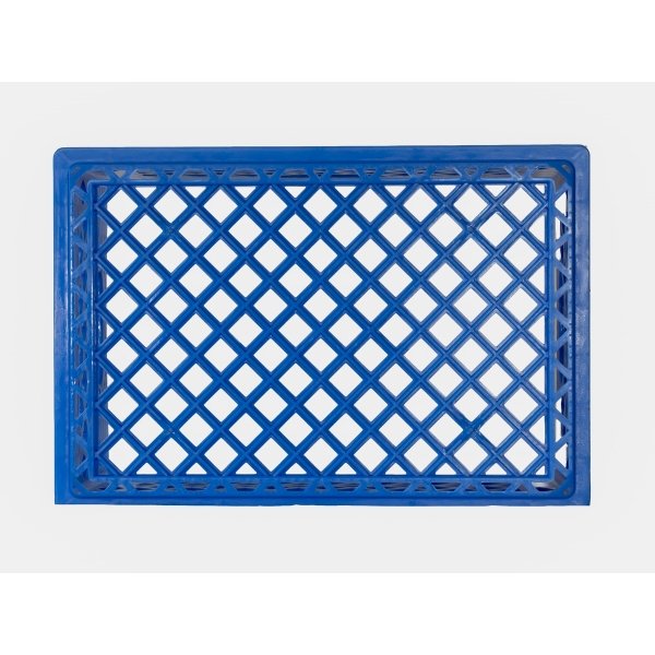 Blue Rectangle Milk Crate