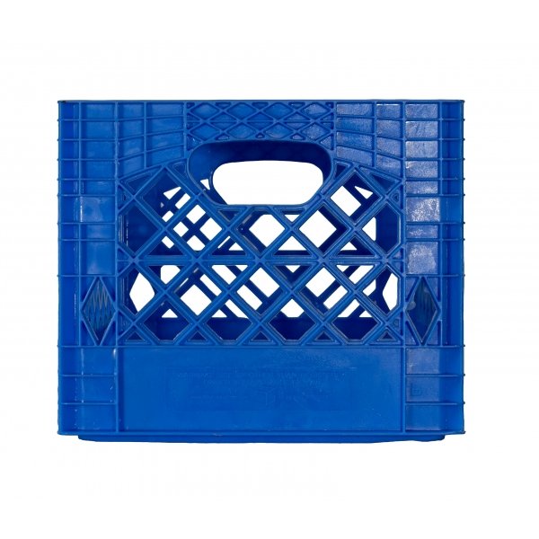 Blue Rectangle Milk Crate
