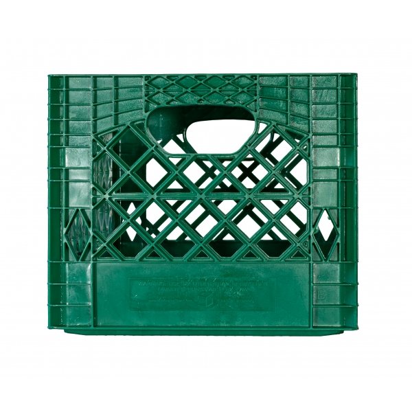 Green Rectangle Milk Crate