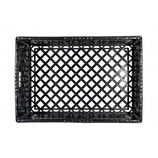 Black Rectangle Milk Crate