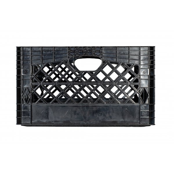 Black Rectangle Milk Crate