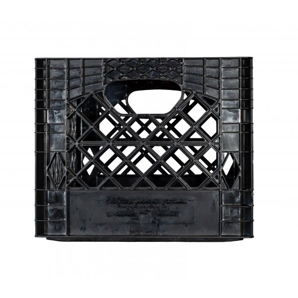 Black Rectangle Milk Crate