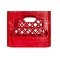Red Rectangular Milk Crate
