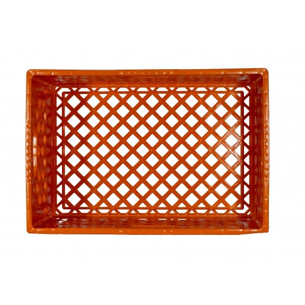 Orange Rectangle Milk Crate
