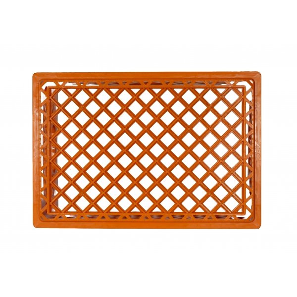 Orange Rectangle Milk Crate