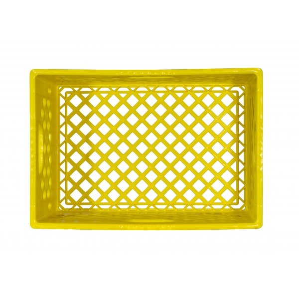 Yellow Rectangular Milk Crate