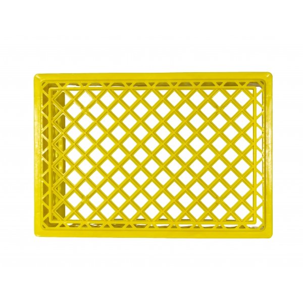 Yellow Rectangular Milk Crate