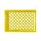 Yellow Rectangular Milk Crate