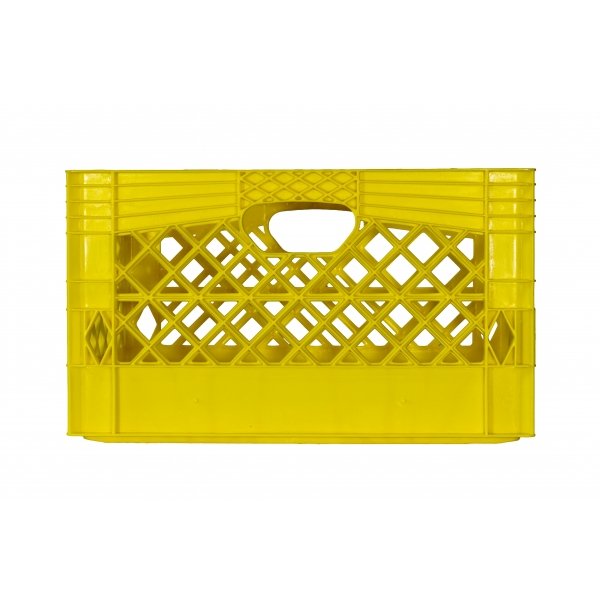 Yellow Rectangular Milk Crate