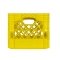 Yellow Rectangular Milk Crate