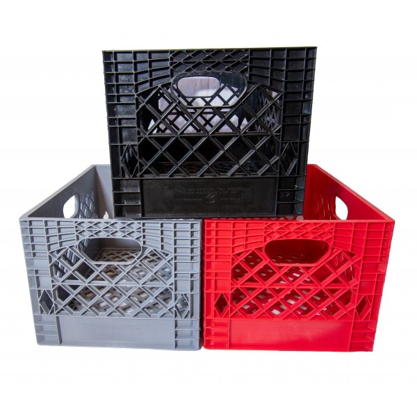Set of 3 Rectangular Milk Crates