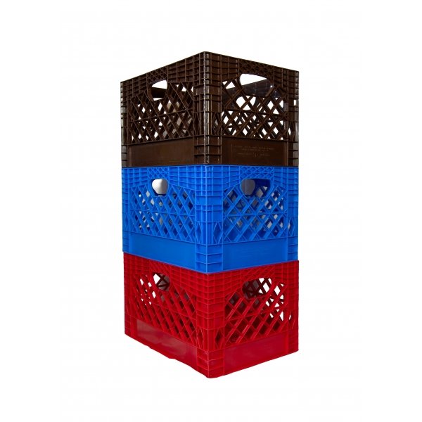 Set of 3 Rectangular Milk Crates