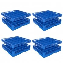 Glass Rack Base + Extender - Set Of 4 - 25 Compartment 