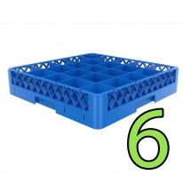 Glass Rack Base - Set of 6 - 25 Compartment 