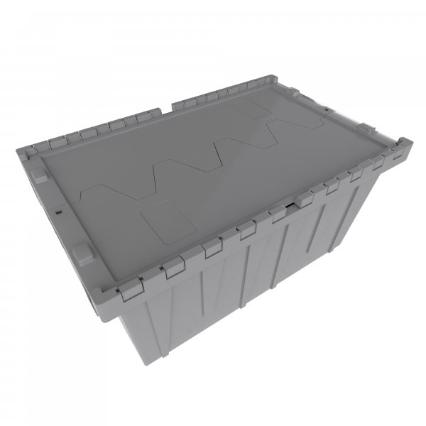 Heavy-Duty Hinged Lid Tote HLT211512 - SET OF 6