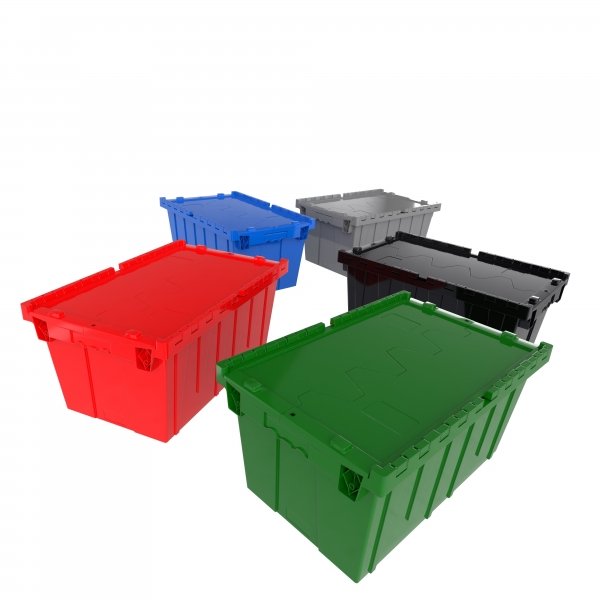 Heavy-Duty Hinged Lid Tote HLT211512 - PALLET OF 100 