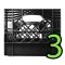 16QT Black Square Milk Crates Set of 3