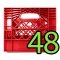 Pallet of 48 Red Square Milk Crates