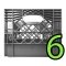 Set of 6 Gray Square Milk Crates